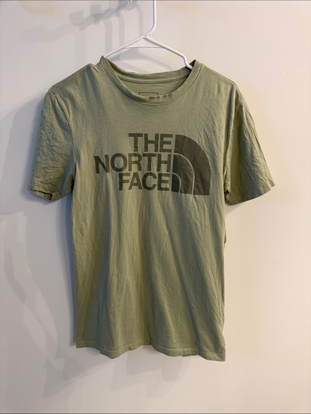 The North Face light Olive Green Logo Tee with Dark Logo